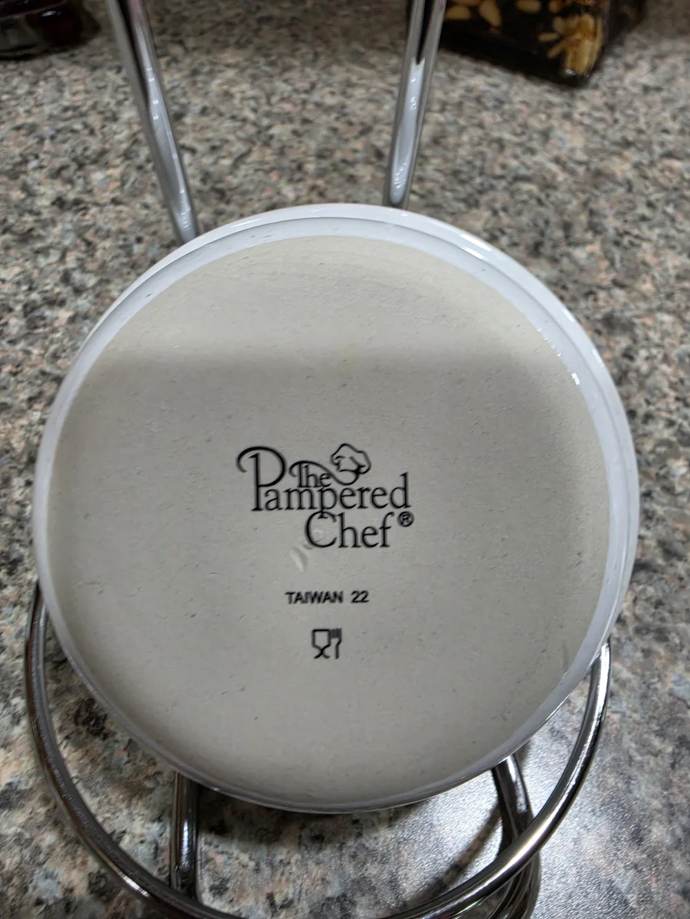 Pampered Chef Chrome Spoon Rest